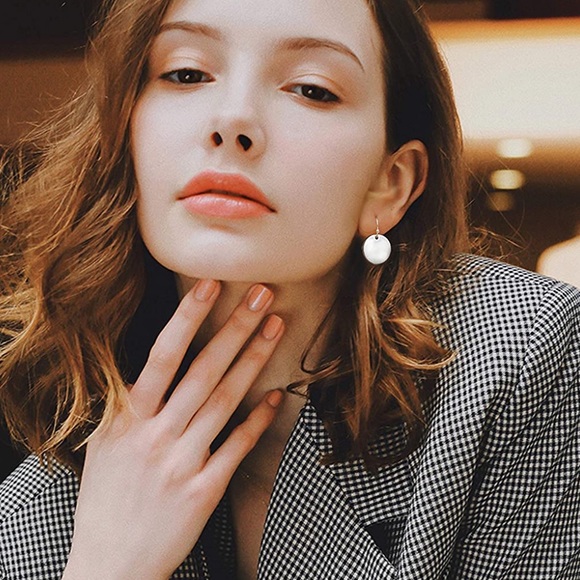 NEW 925 Sterling Silver 15MM Round Disc Earrings - Picture 5 of 5